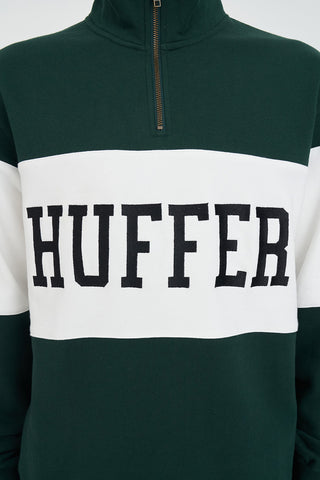 PANEL 1/4 ZIP JERSEY/PICK UP EVERGREEN