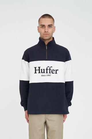 CLASSIC 1/4 ZIP BLOCK JERSEY NAVY