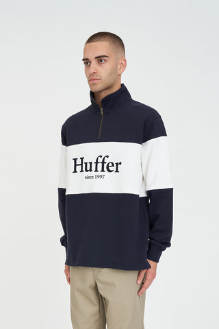 CLASSIC 1/4 ZIP BLOCK JERSEY NAVY