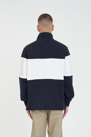 CLASSIC 1/4 ZIP BLOCK JERSEY NAVY