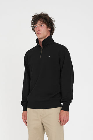 CLASSIC 1/4 ZIP JERSEY/3BALL BLACK