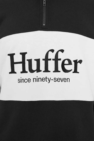 CLASSIC 1/4 ZIP BLOCK JERSEY BLACK/WHITE