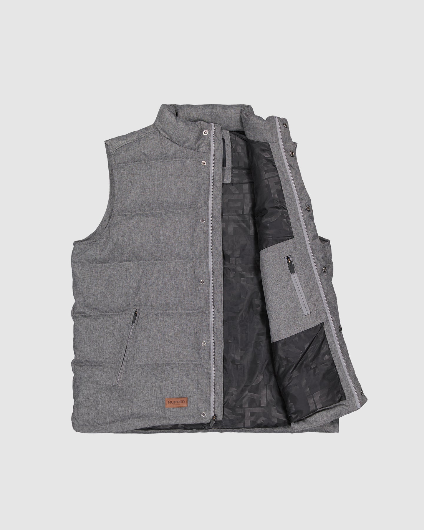 MENS CLASSIC DOWN VEST HRGBONE GREY Huffer