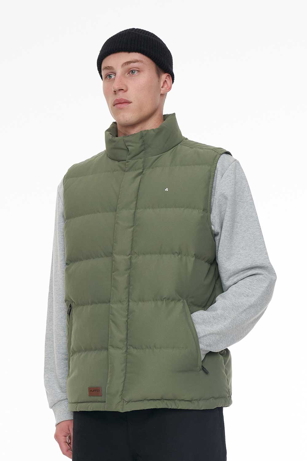 MENS CLASSIC DOWN VEST KHAKI Huffer