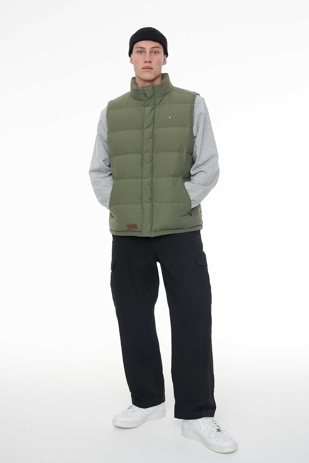 MENS CLASSIC DOWN VEST KHAKI Huffer