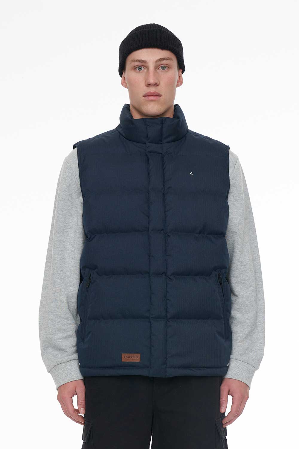 MENS CLASSIC DOWN VEST HRGBONE NAVY Huffer