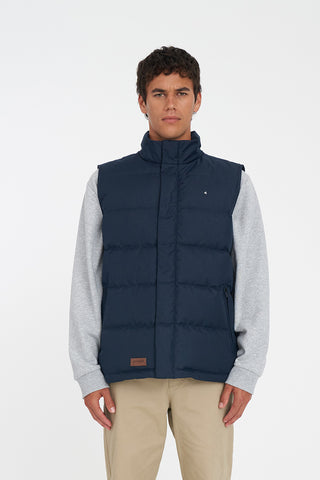 MENS CLASSIC DOWN VEST HRGBONE NAVY