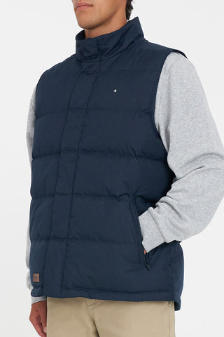 MENS CLASSIC DOWN VEST HRGBONE NAVY
