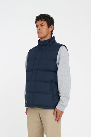 MENS CLASSIC DOWN VEST HRGBONE NAVY