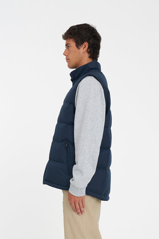 MENS CLASSIC DOWN VEST HRGBONE NAVY