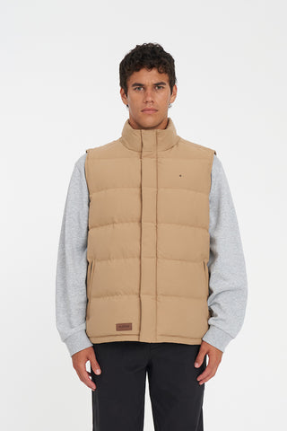 MENS CLASSIC DOWN VEST TAN