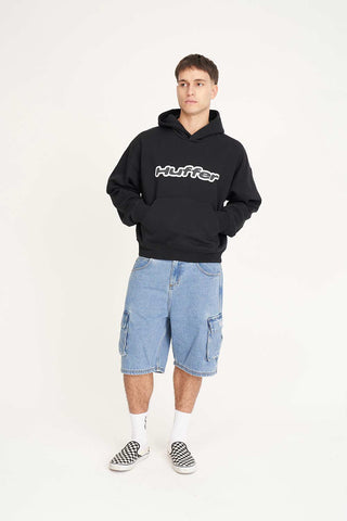 MENS SUB CROP HOOD/VERT BLACK