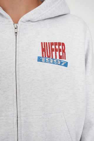 SUB CROP ZIP HOOD/MEMPHIS SILVER M