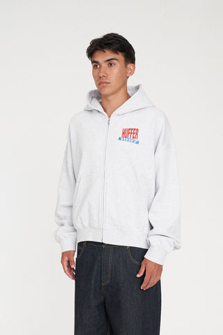 SUB CROP ZIP HOOD/MEMPHIS SILVER M