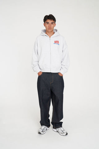 SUB CROP ZIP HOOD/MEMPHIS SILVER M