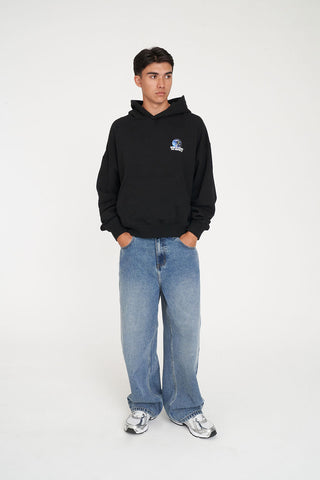 SUB CROP HOOD 350/NZ EARTHER BLACK