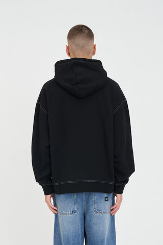 BLOCK HOOD 350/STITCHED BLACK