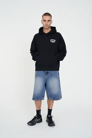 BLOCK HOOD 350/RIDGE WASHED BLACK