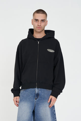 SUB CROP ZIP HOOD 350/CONTRA BASALT