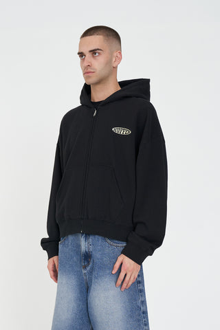 SUB CROP ZIP HOOD 350/CONTRA BASALT