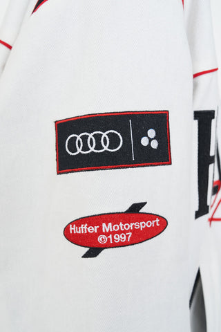 MOTO JACKET/AUDI WHITE/BLACK