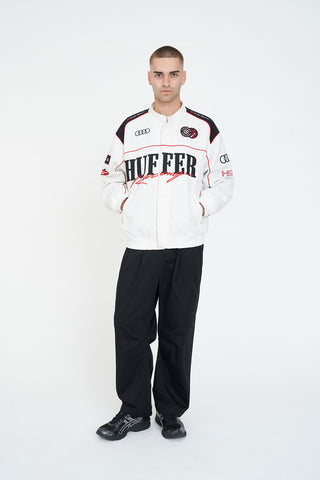 MOTO JACKET/AUDI WHITE/BLACK