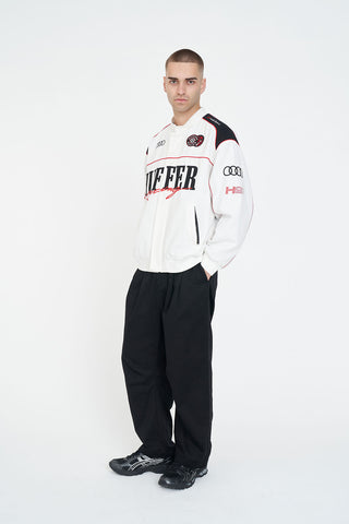 MOTO JACKET/AUDI WHITE/BLACK