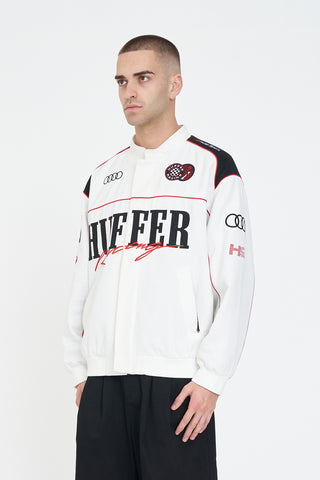 MOTO JACKET/AUDI WHITE/BLACK