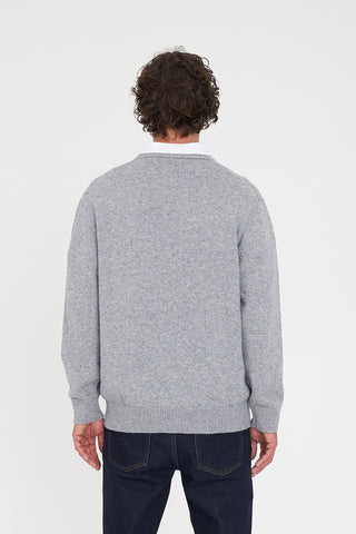 CLASSIC KNIT CREW/ 3BALL GREY MARLE