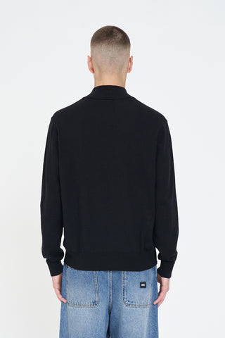 MERINO ¼ ZIP JERSEY/AUDI BLACK