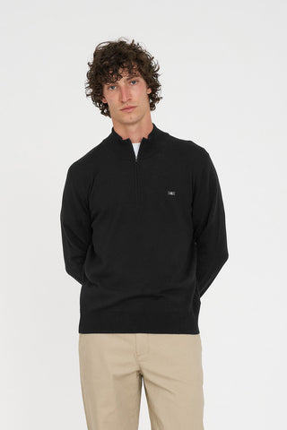 MERINO ¼ ZIP JERSEY/ 3BALL BLACK