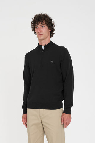 MERINO ¼ ZIP JERSEY/ 3BALL BLACK