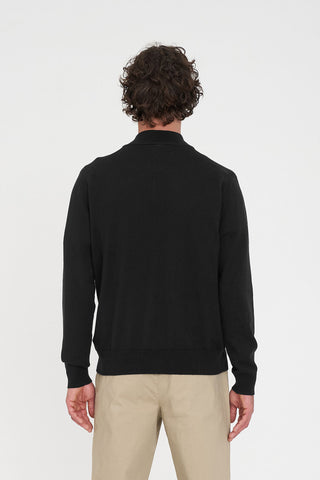 MERINO ¼ ZIP JERSEY/ 3BALL BLACK