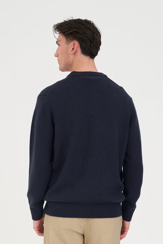 CLASSIC KNIT CREW/ 3BALL NAVY