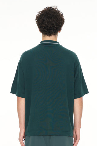 MENS KNIT SHIRT GOLF GREEN