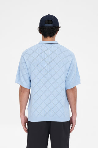 TRUE KNIT POLO ICE BLUE