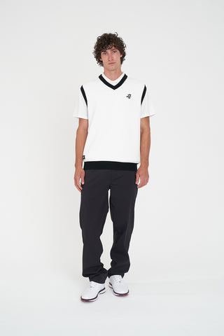 BUNKER KNIT VEST CHALK/BLACK