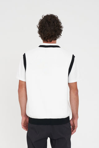 BUNKER KNIT VEST CHALK/BLACK