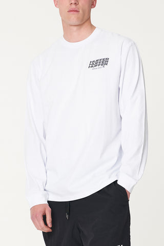 MENS LS SUP TEE/UNSTACKED WHITE