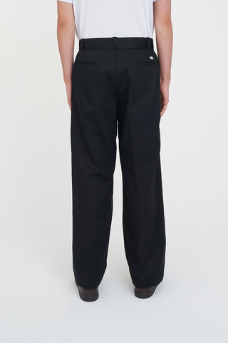 DOUBLE KNEE WIDE UNION PANT BLACK