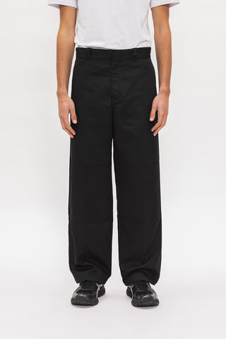 DOUBLE KNEE WIDE UNION PANT BLACK