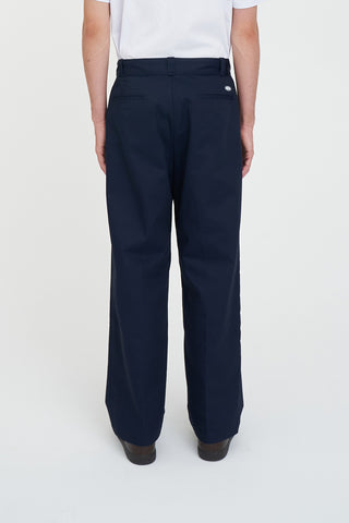DOUBLE KNEE WIDE UNION PANT NAVY