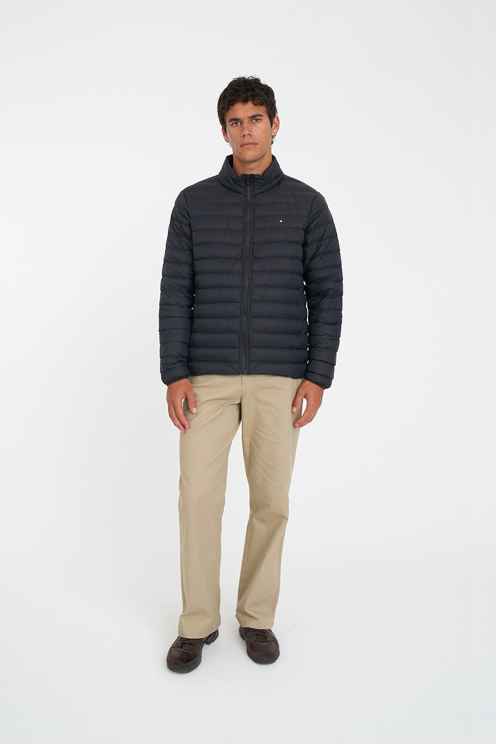 MENS CLASSIC PACKABLE JACKET BLACK – Huffer