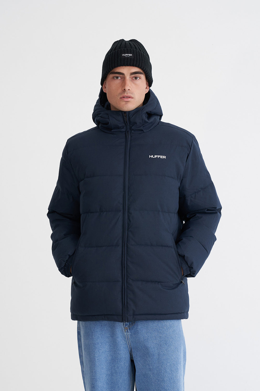 MENS HUFFER PUFFER JKT HRGBONE NAVY – Huffer - Main Image