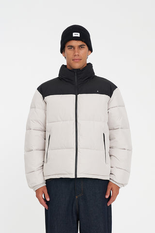 MENS DUO PUFFER JKT MOONROCK/BLACK