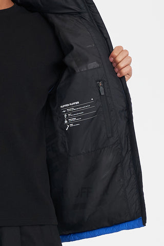 MENS RIDER PUFFER JACKET COBALT/BLACK