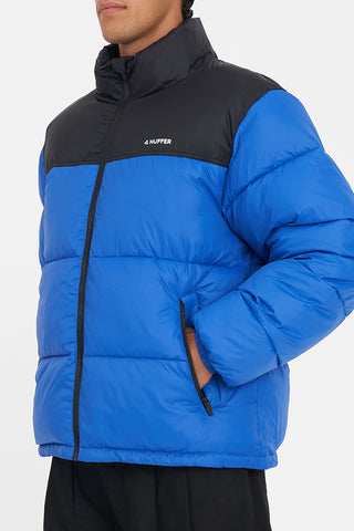MENS RIDER PUFFER JACKET COBALT/BLACK