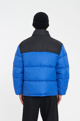 MENS RIDER PUFFER JACKET COBALT/BLACK