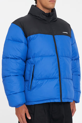 MENS RIDER PUFFER JACKET COBALT/BLACK