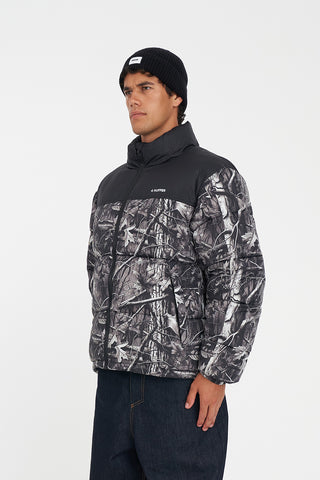 MENS RIDER PUFFER JACKET WOODHILL/BLK